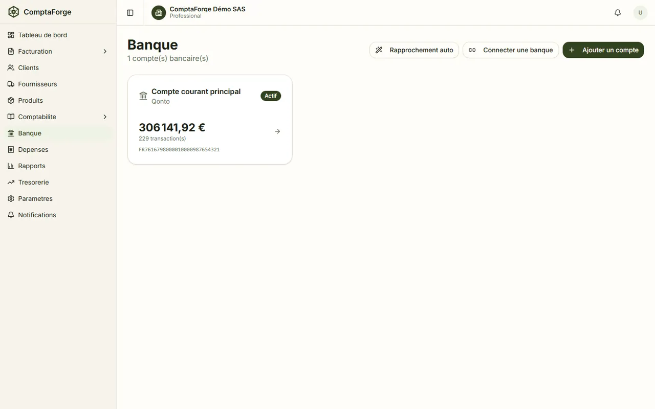 Synchronisation et rapprochement bancaire