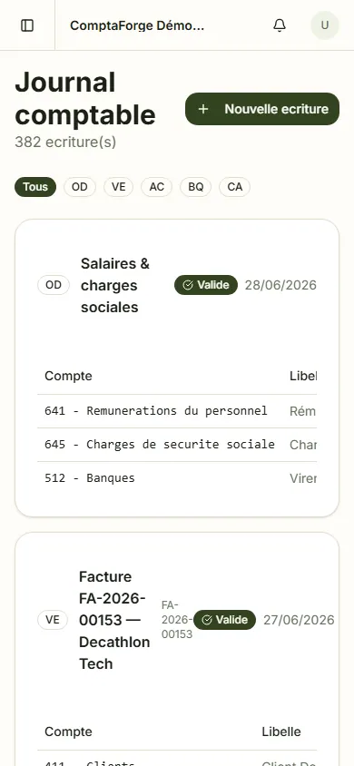 Journal comptable